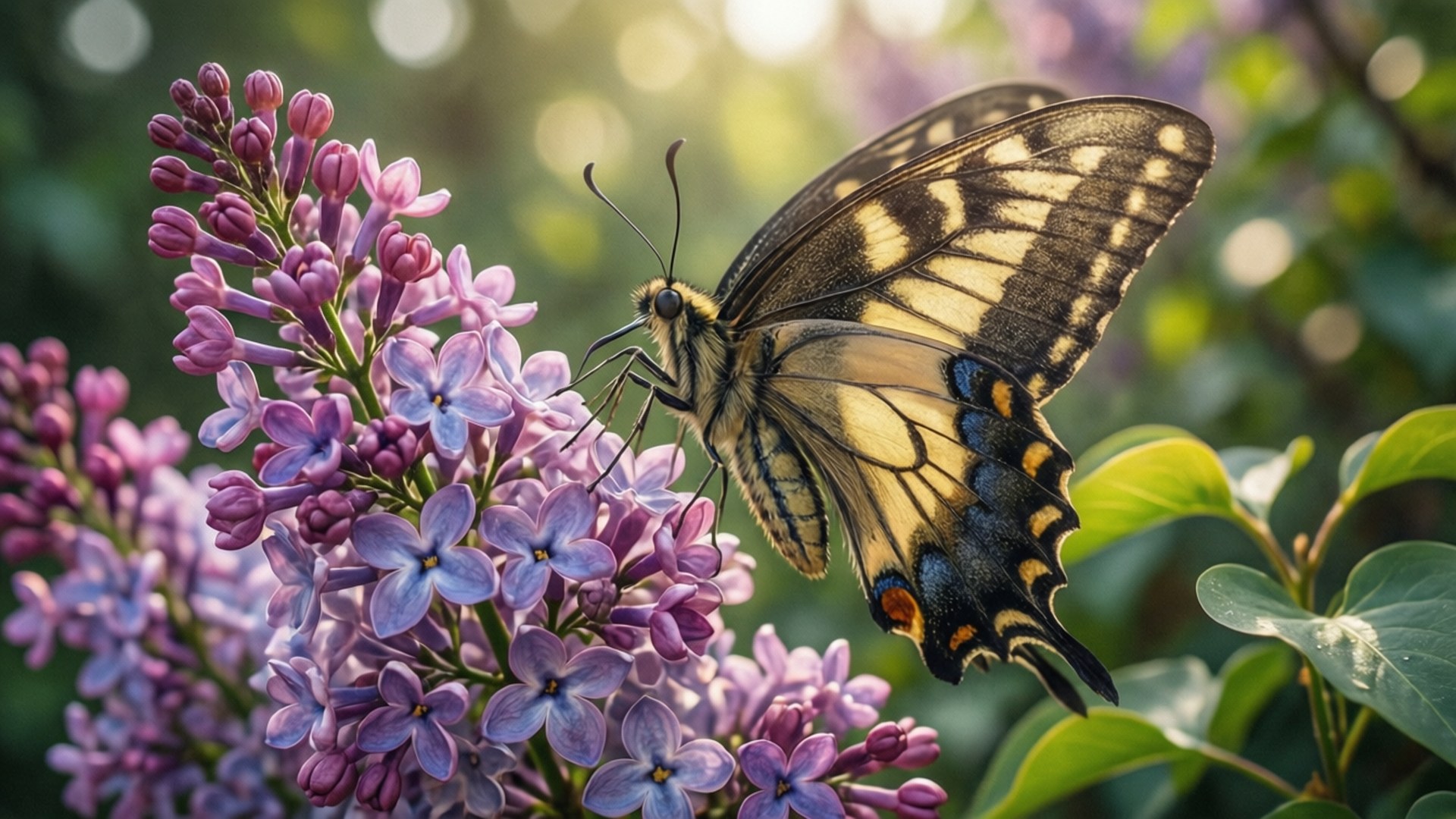 Lila Swallowtail Muurpapier