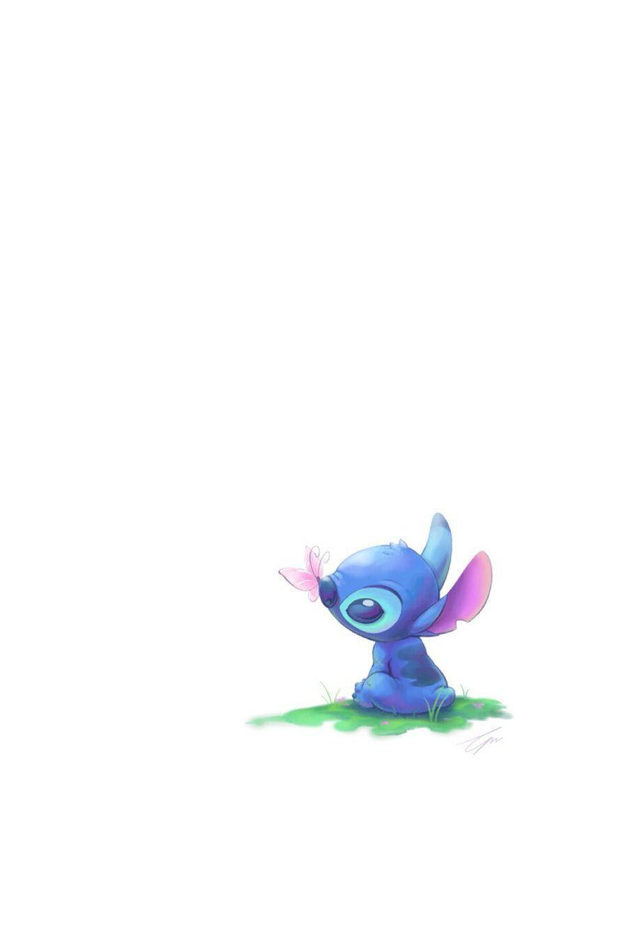 Lilo Stitch oulike illustrasie Muurpapier