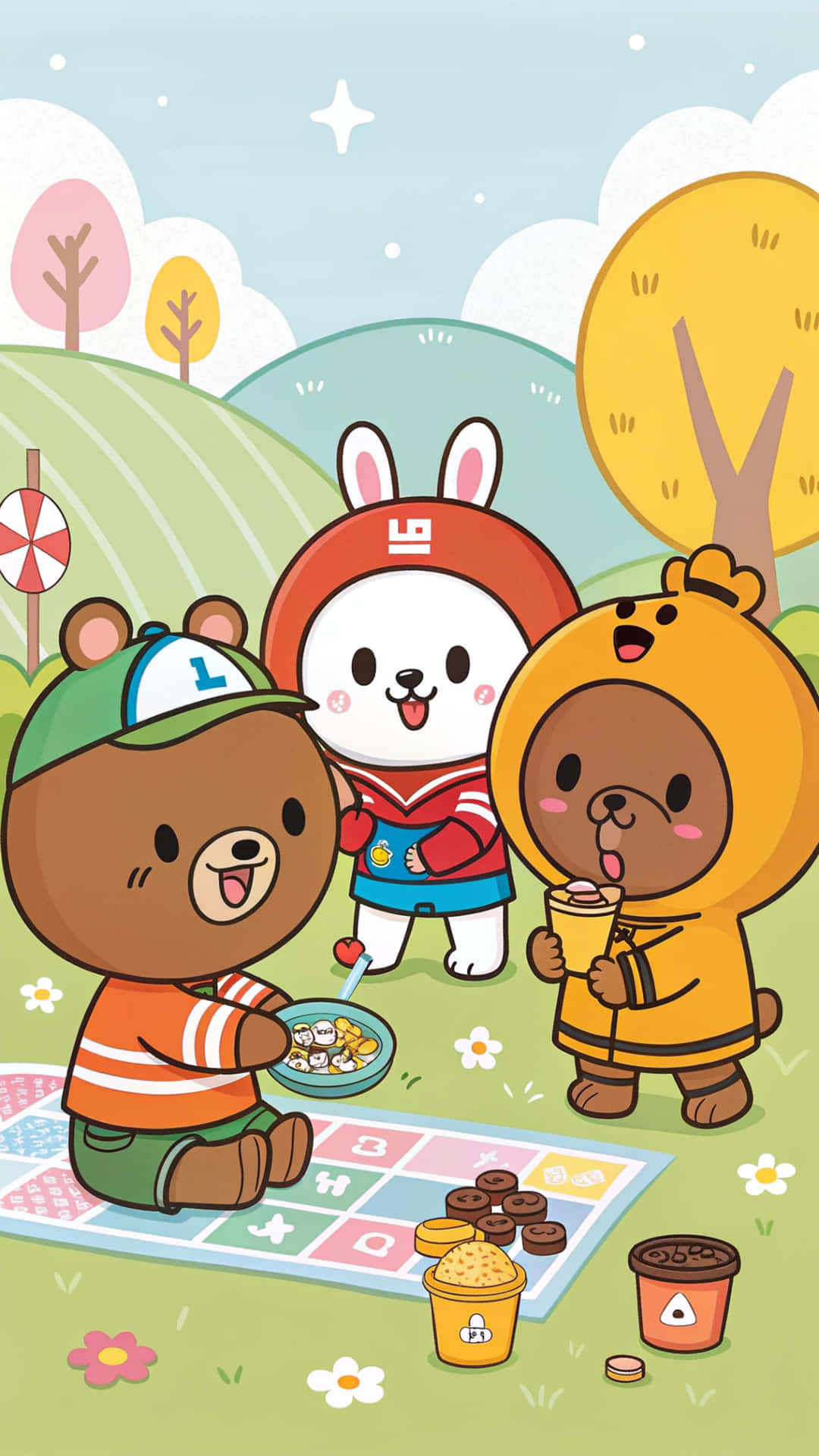groep, hondjie, kleure, katjie, tekenprent, liefde, vriendskap, vriende, papawer, blom, Line Friends, handelsmerk, agtergrond, lyn, wasbeer, panda, gesin, ry, kuns, versameling