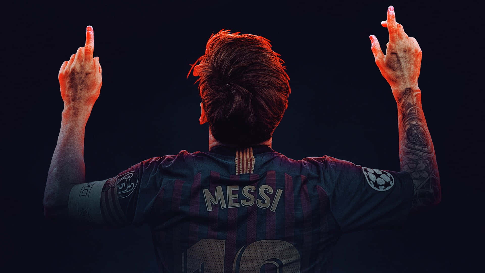 "Lionel Messi breek steeds rekords, een skop op 'n slag." Muurpapier
