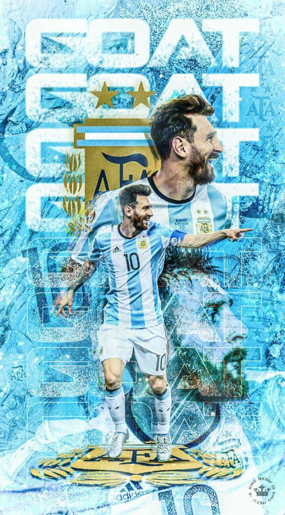 Lionel Messi iPhone Argentinië G.O.A.T. Muurpapier