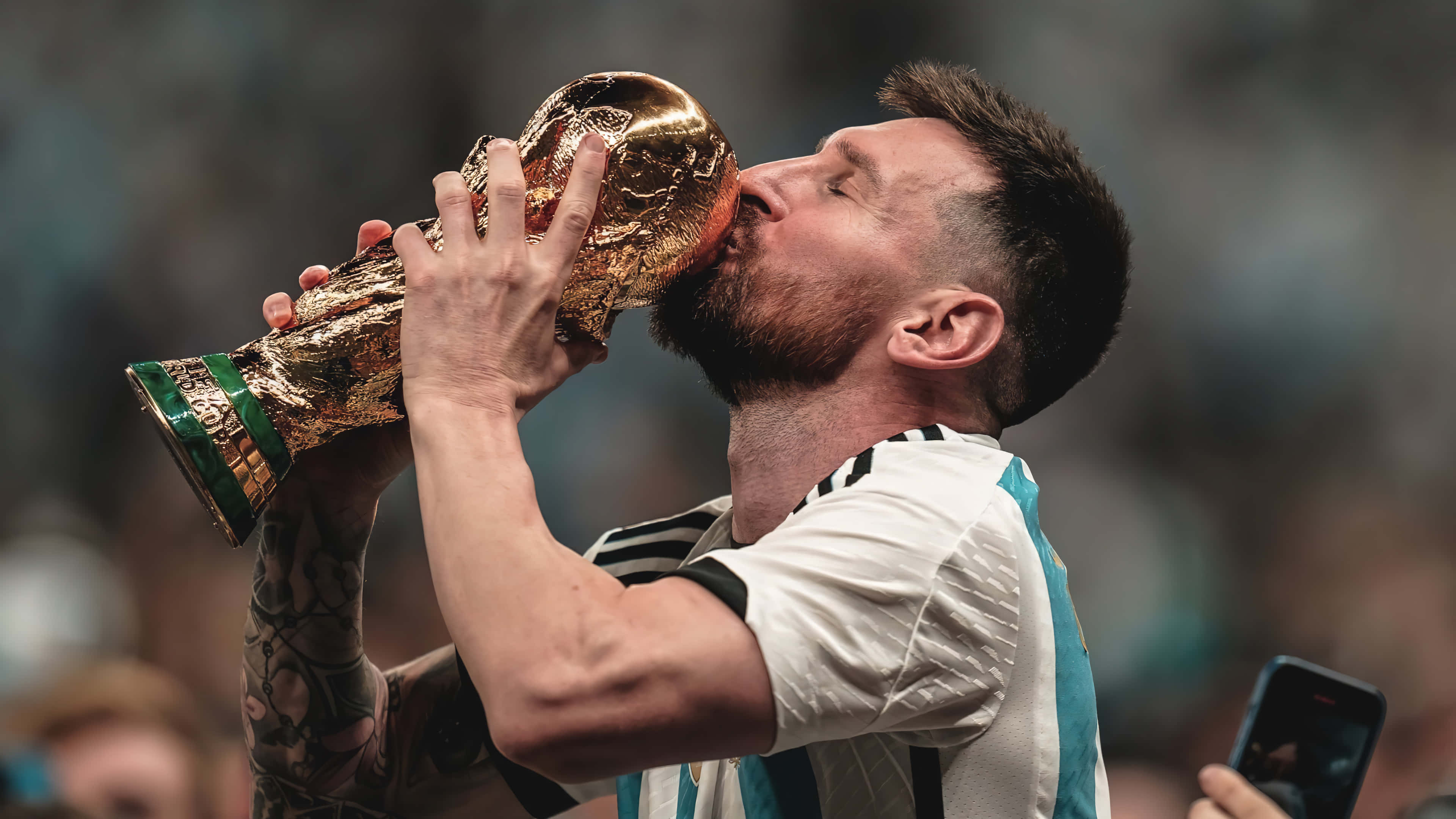 Lionel Messi speel sokker Muurpapier