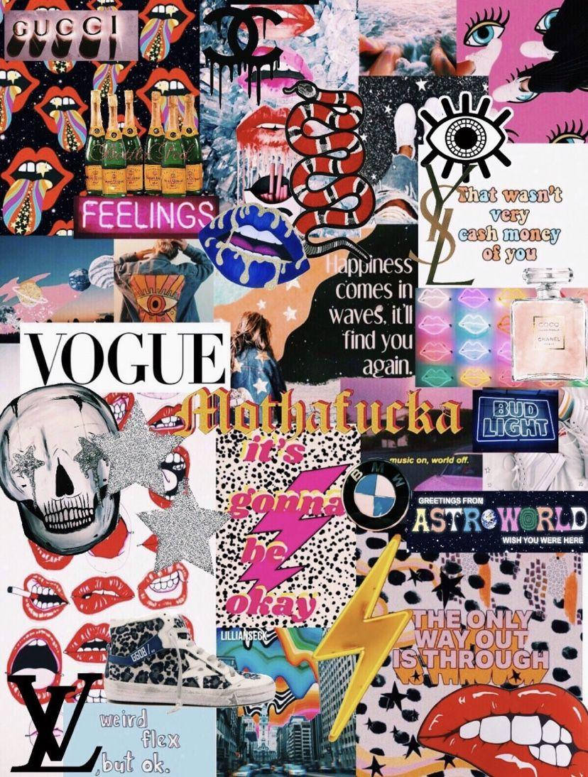 Lippe Estetiese Collage Muurpapier