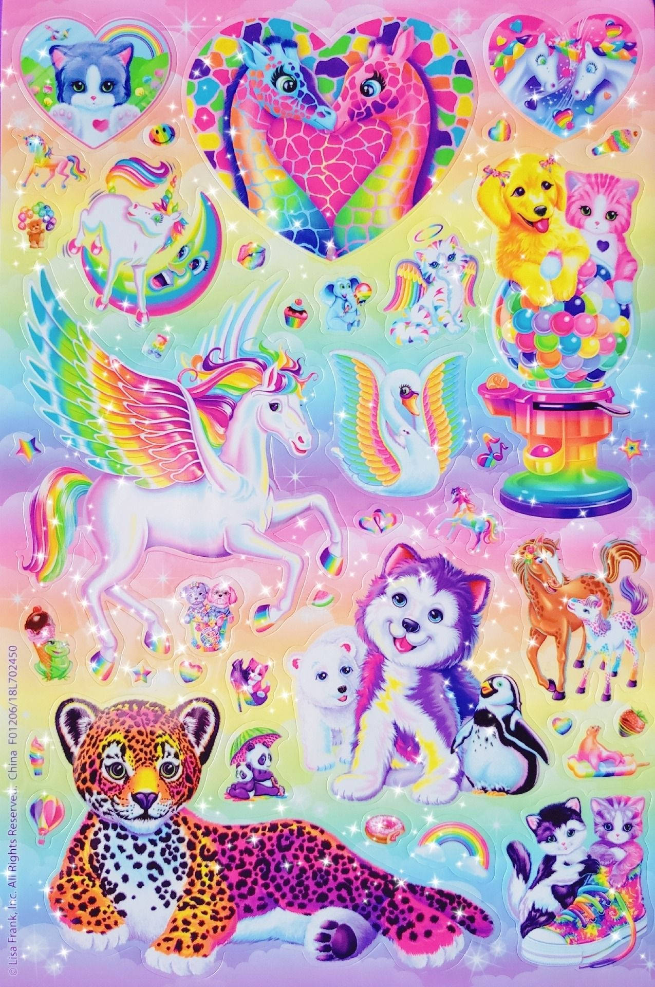 Lisa Frank Karakterplakkers Muurpapier