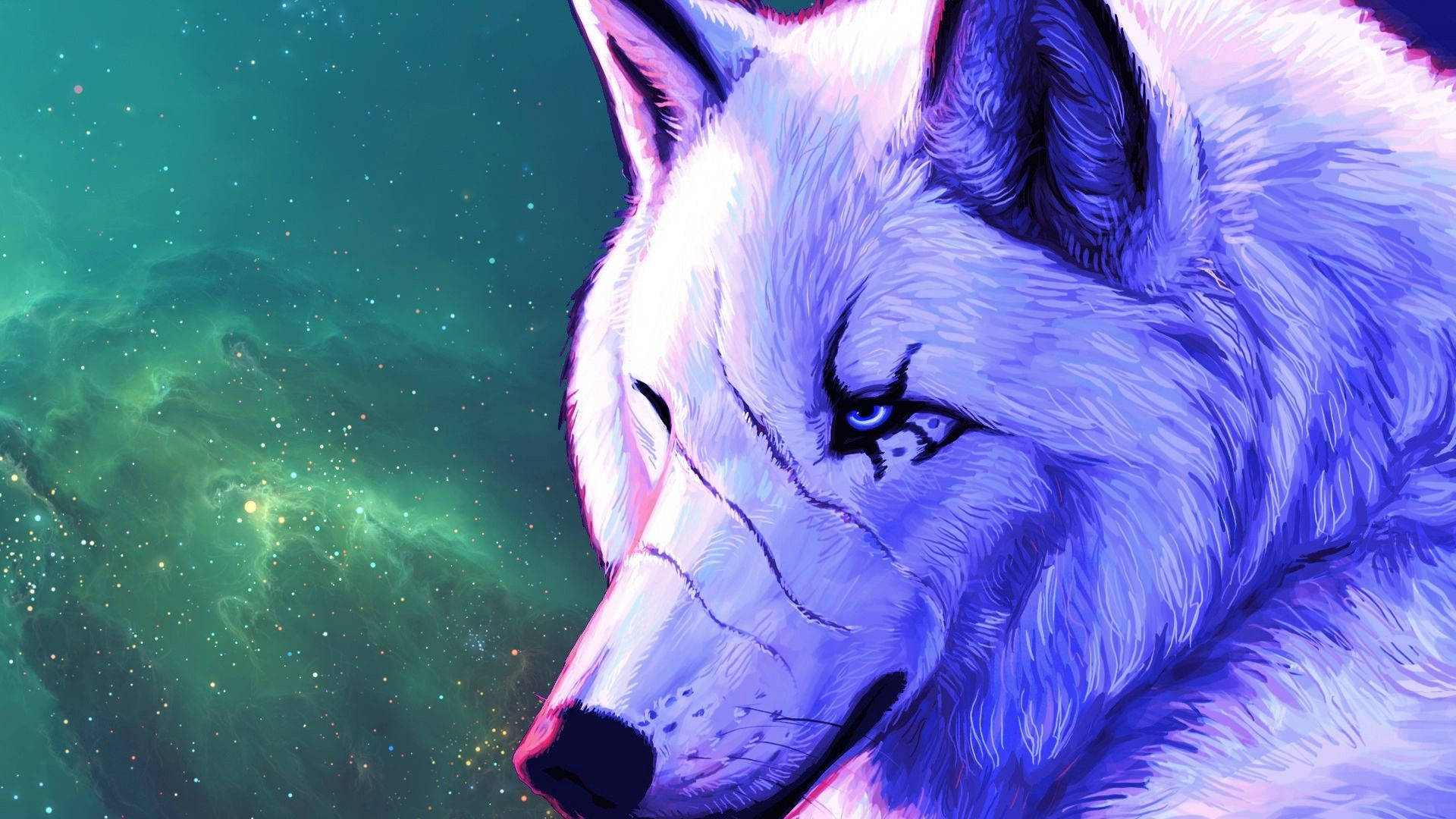 Littekens van die Galaktiese Wolf Fantasie Muurpapier