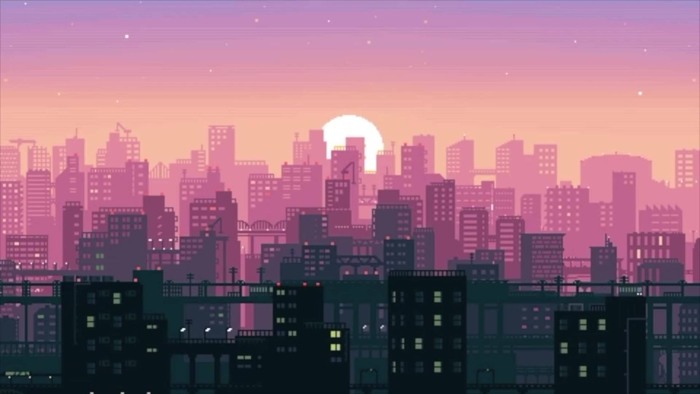 Lo Fi Anime Hoë Geboue Muurpapier