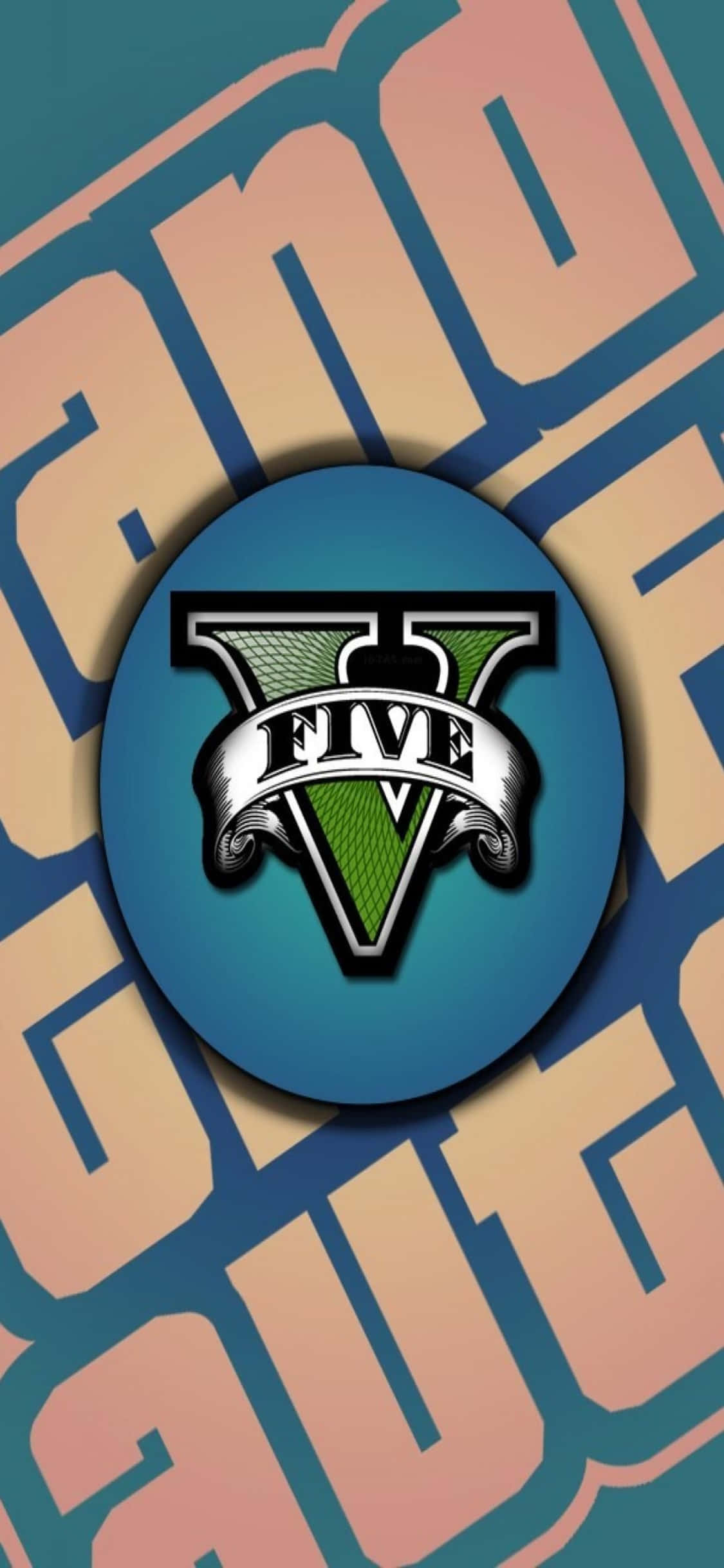 Logo in iPhone X Grand Theft Auto V Agtergrond Muurpapier