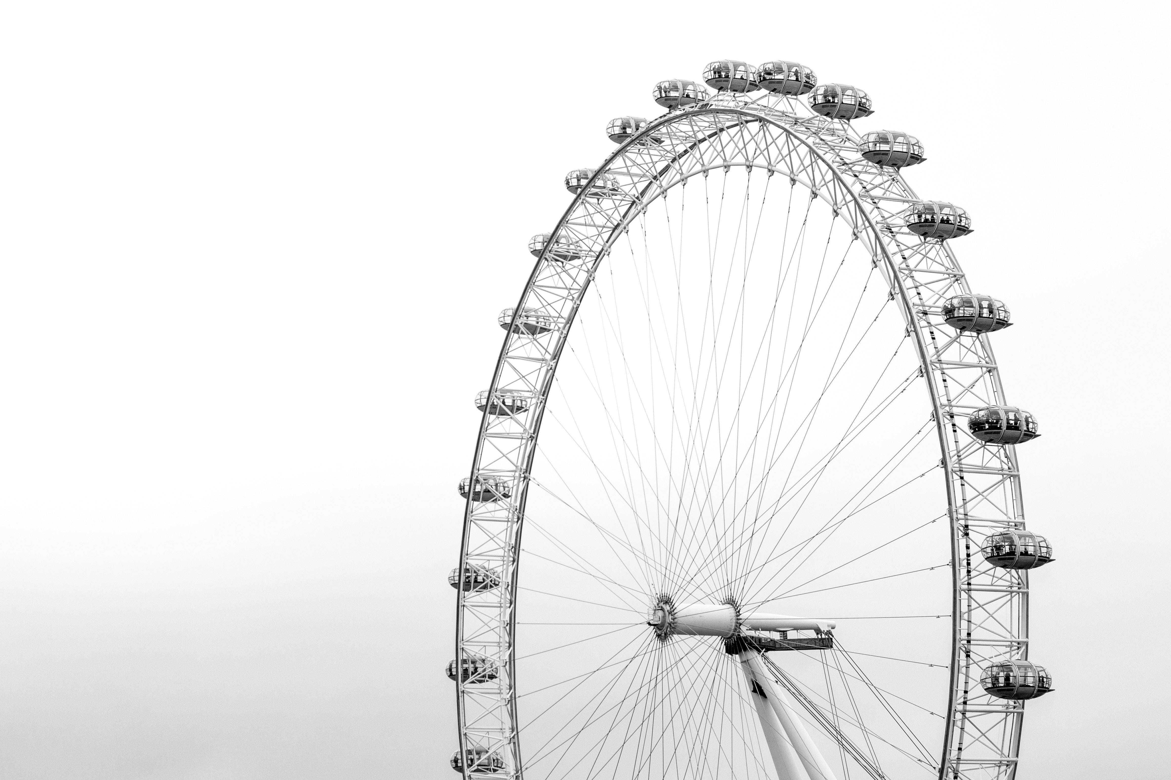 Londonse Oog Wit Minimalisties Muurpapier