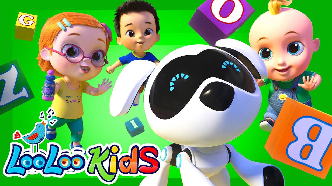 Looloo Kids Jaag Robot Hond Muurpapier