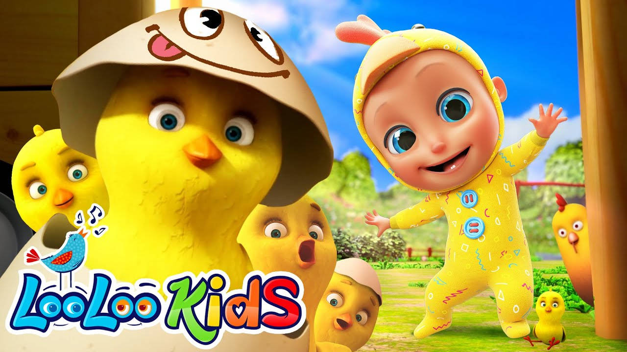 Looloo Kids Klein Kuikens Muurpapier