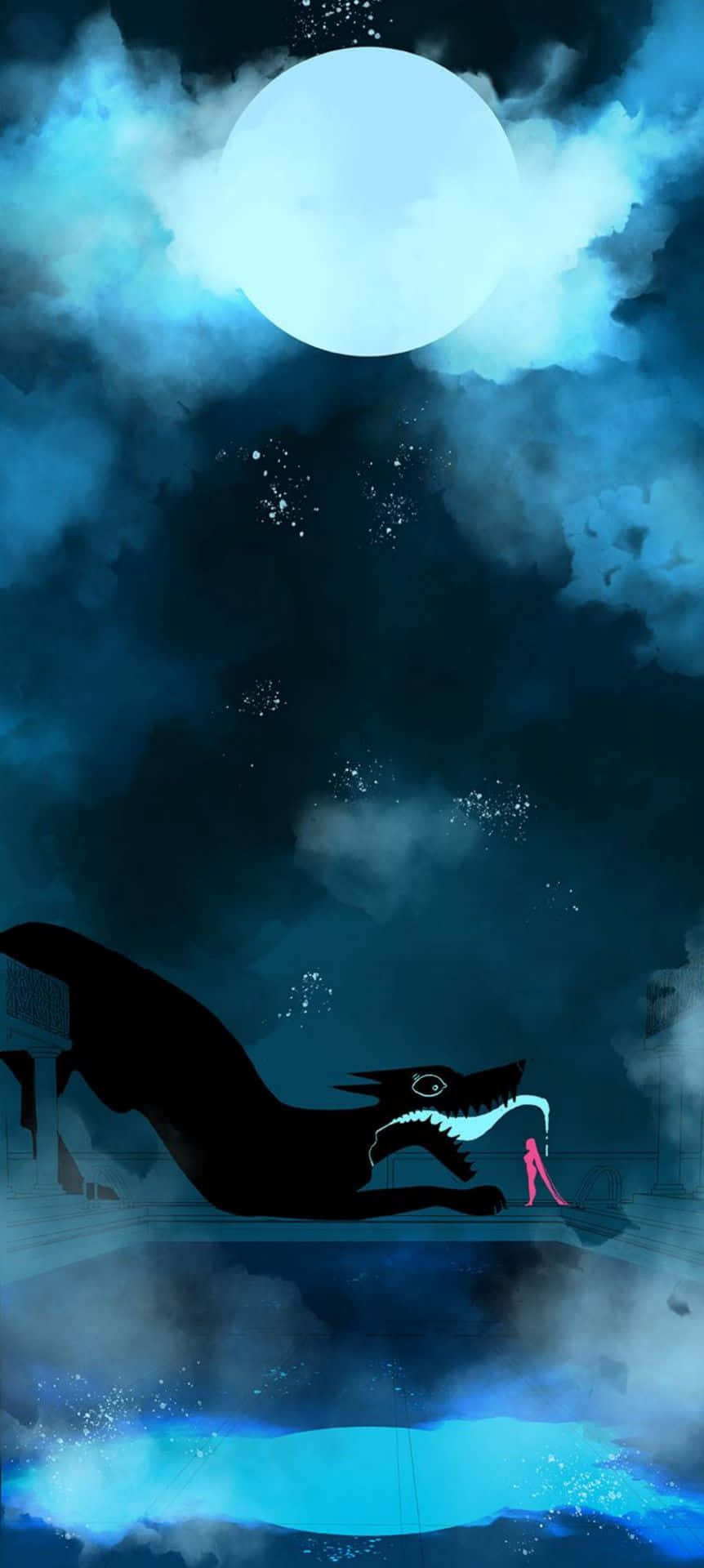 Lore Olympus Webtoon Met Monster Muurpapier