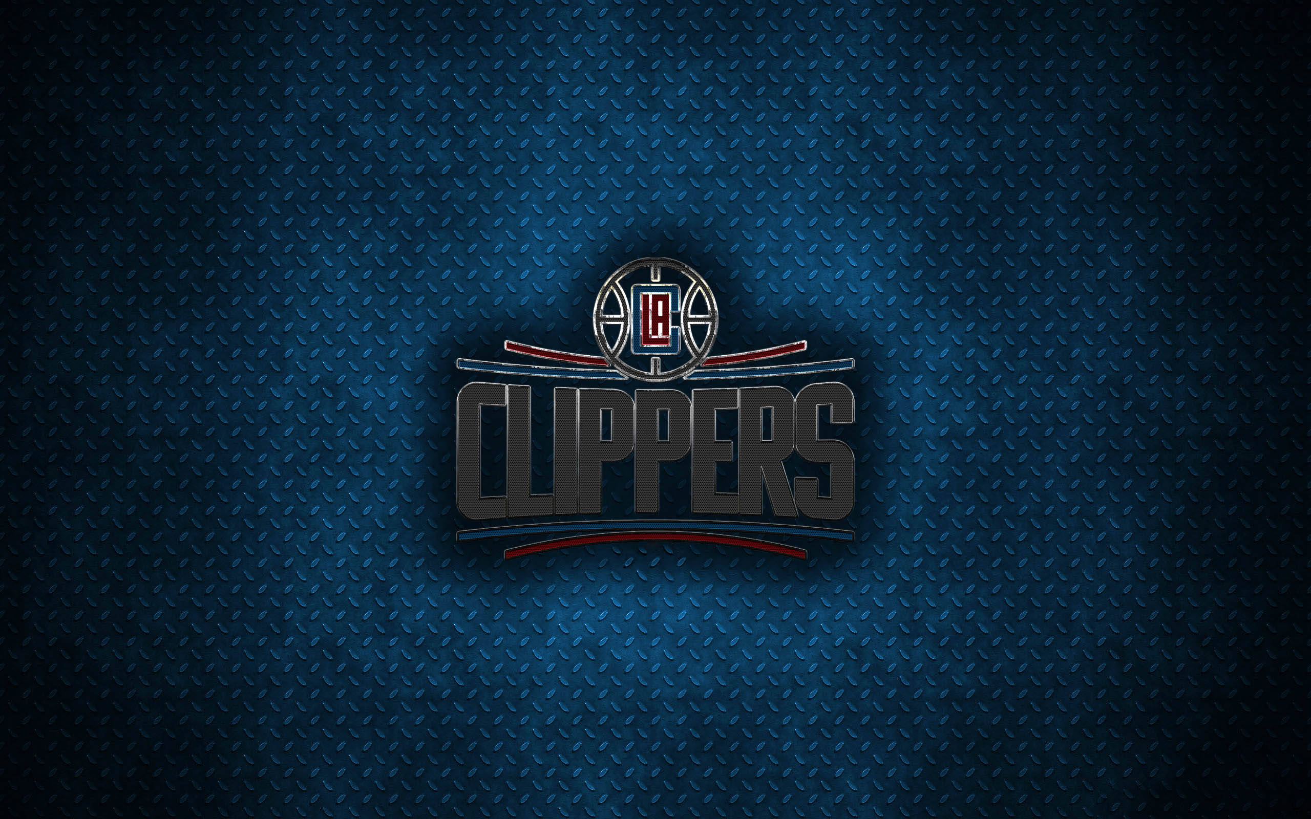 Los Angeles Clippers Metaalagtige Agtergrond Muurpapier