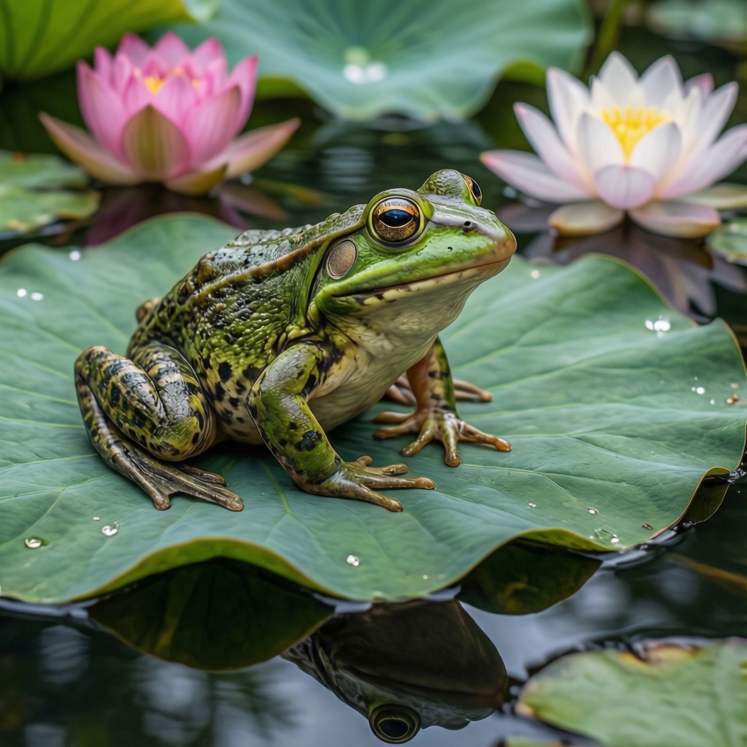 Lotus Frog Therian Muurpapier