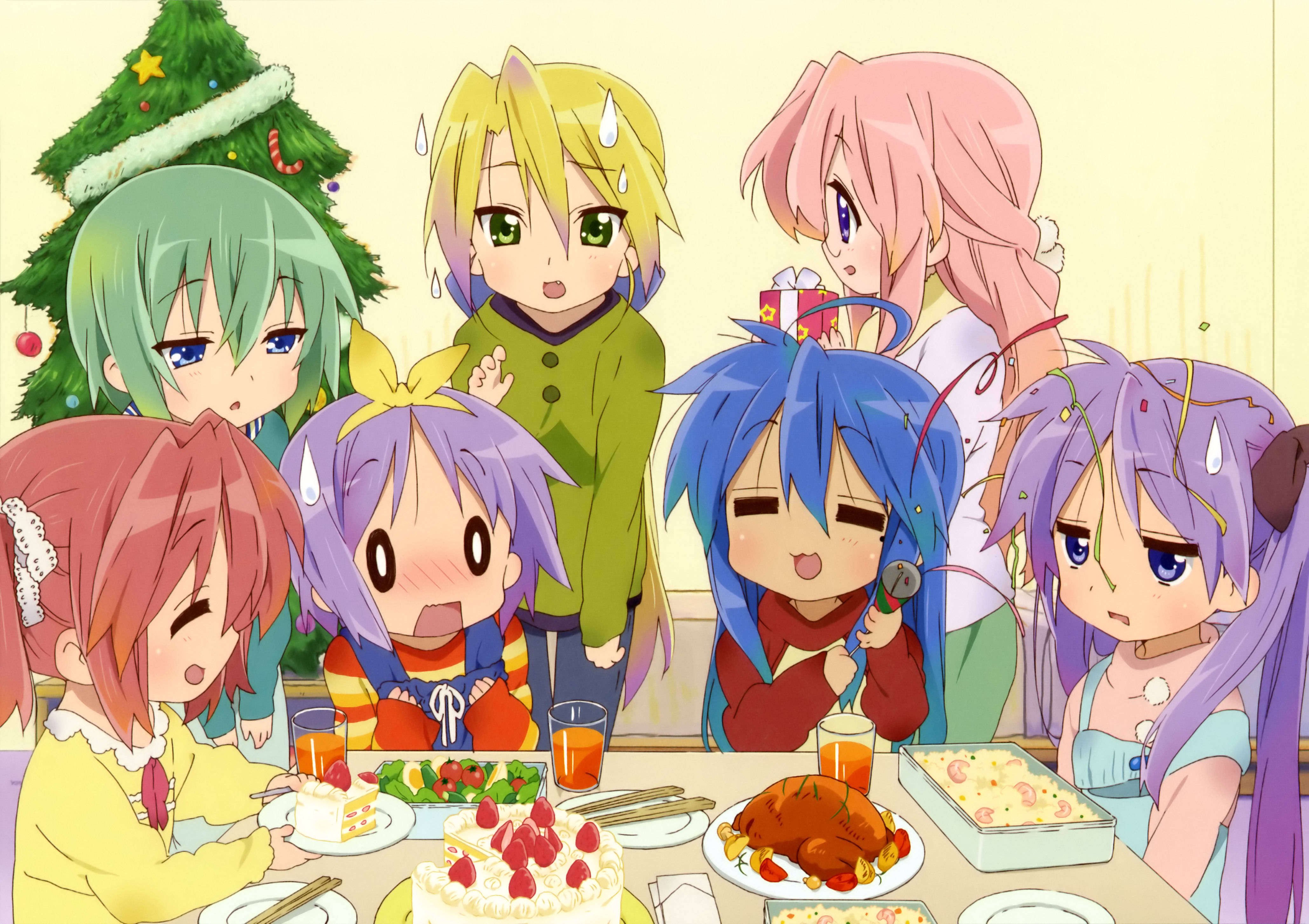 Lucky Star Anime Kinders Muurpapier