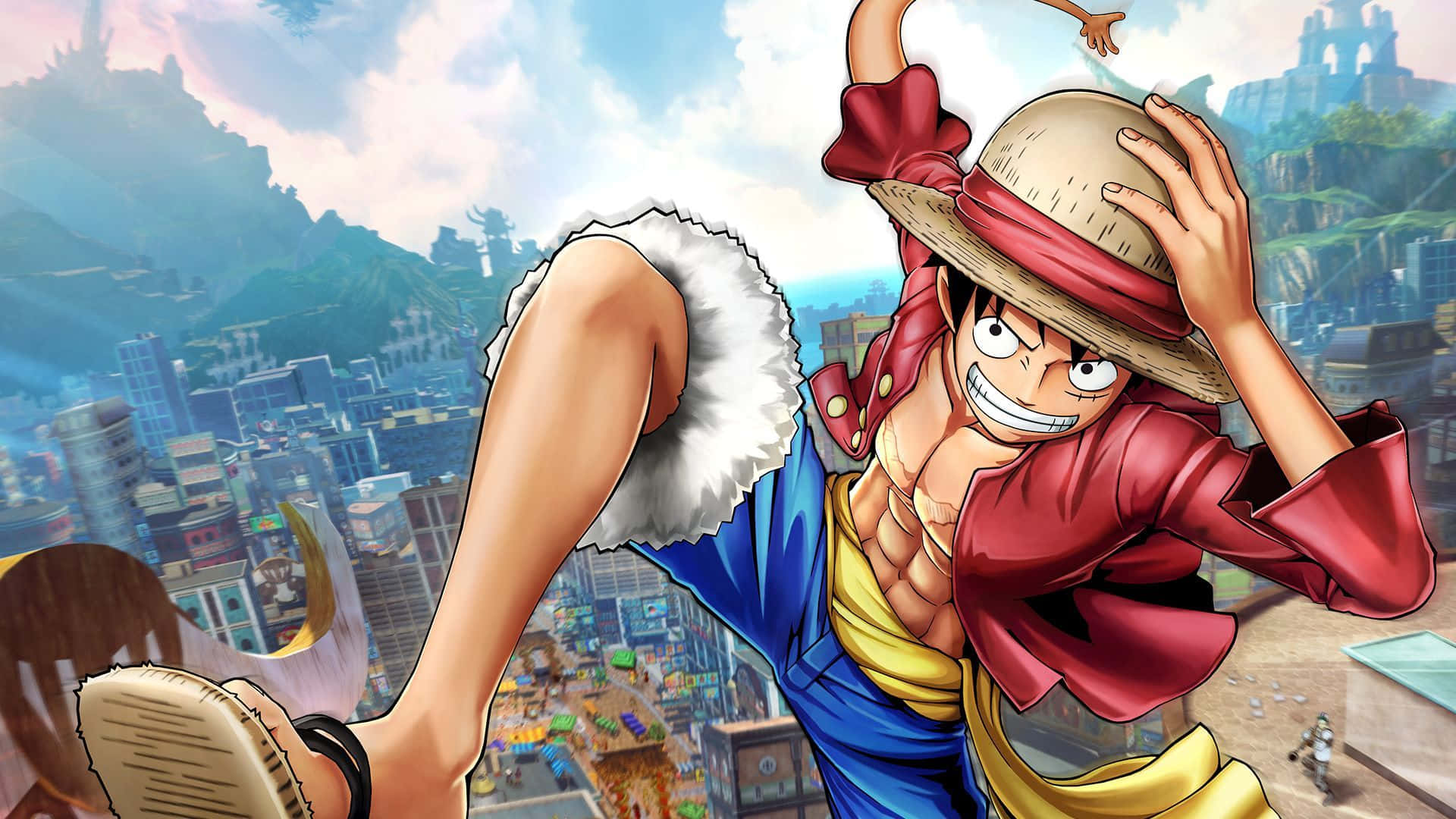 Luffy die Piratekoning Muurpapier