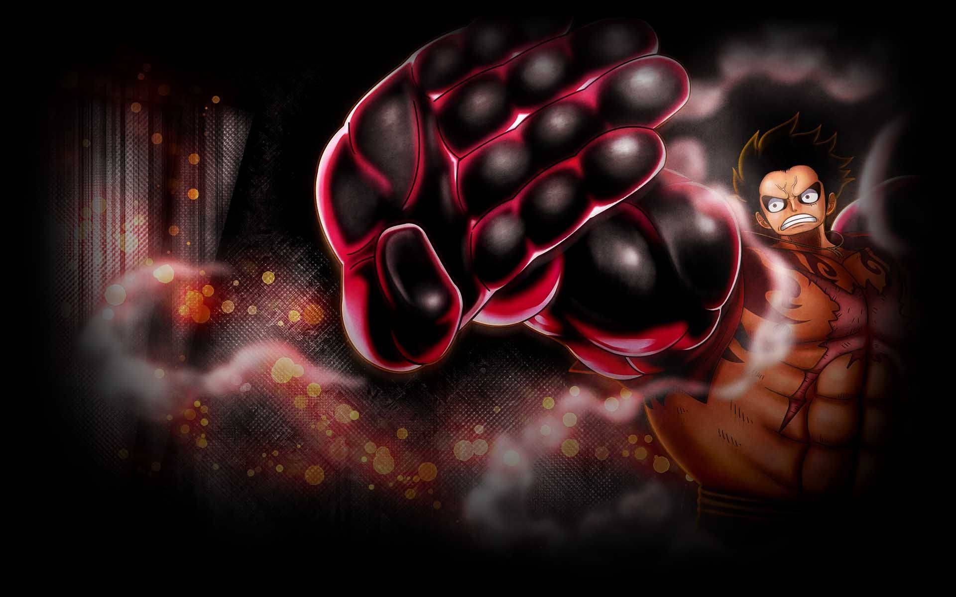 Luffy Gear 4 Gevegvorm Muurpapier