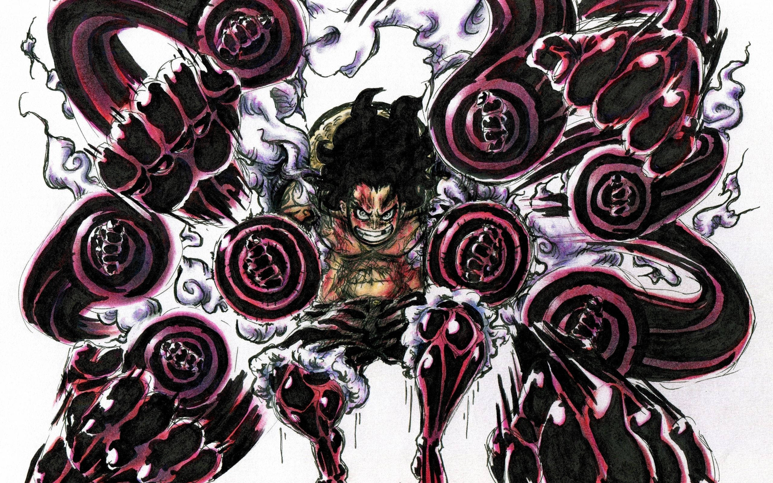 Luffy Gear 4 Gomu Gomu Bazoeka Muurpapier