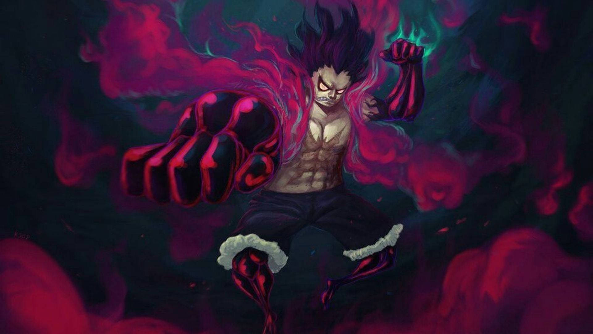 Luffy Gear 4 Goties Muurpapier