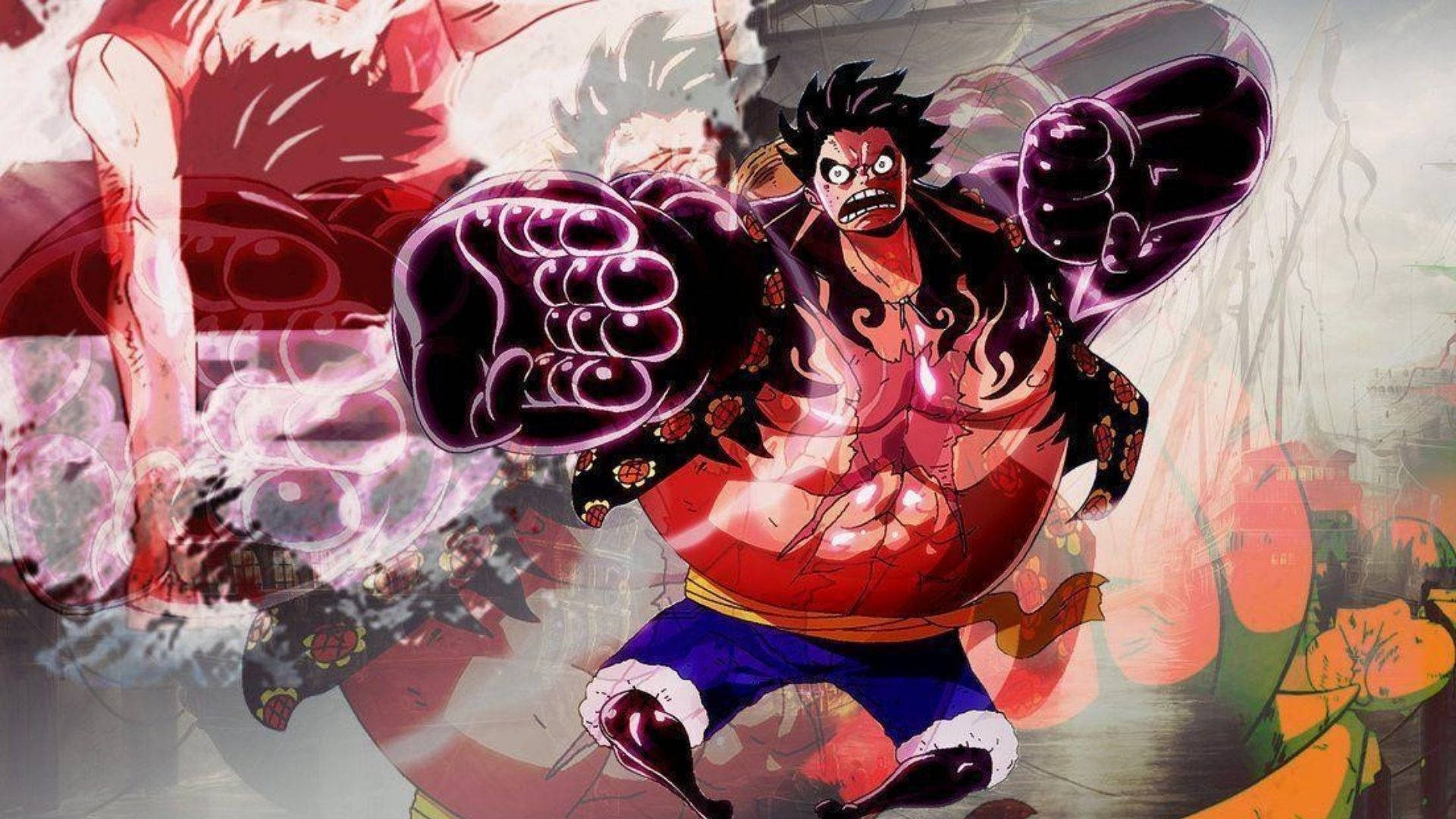 Luffy Gear 4 Kuns Muurpapier