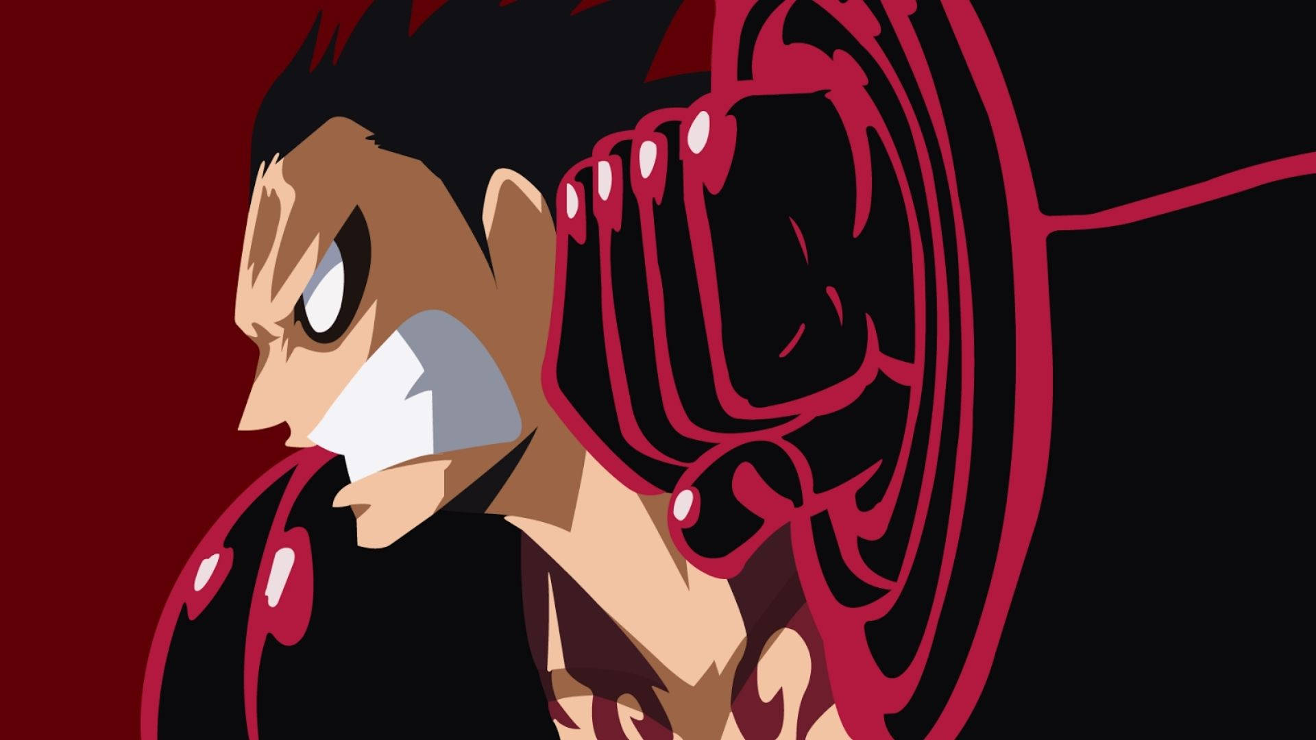 Luffy Gear 4 Vektorkuns Muurpapier
