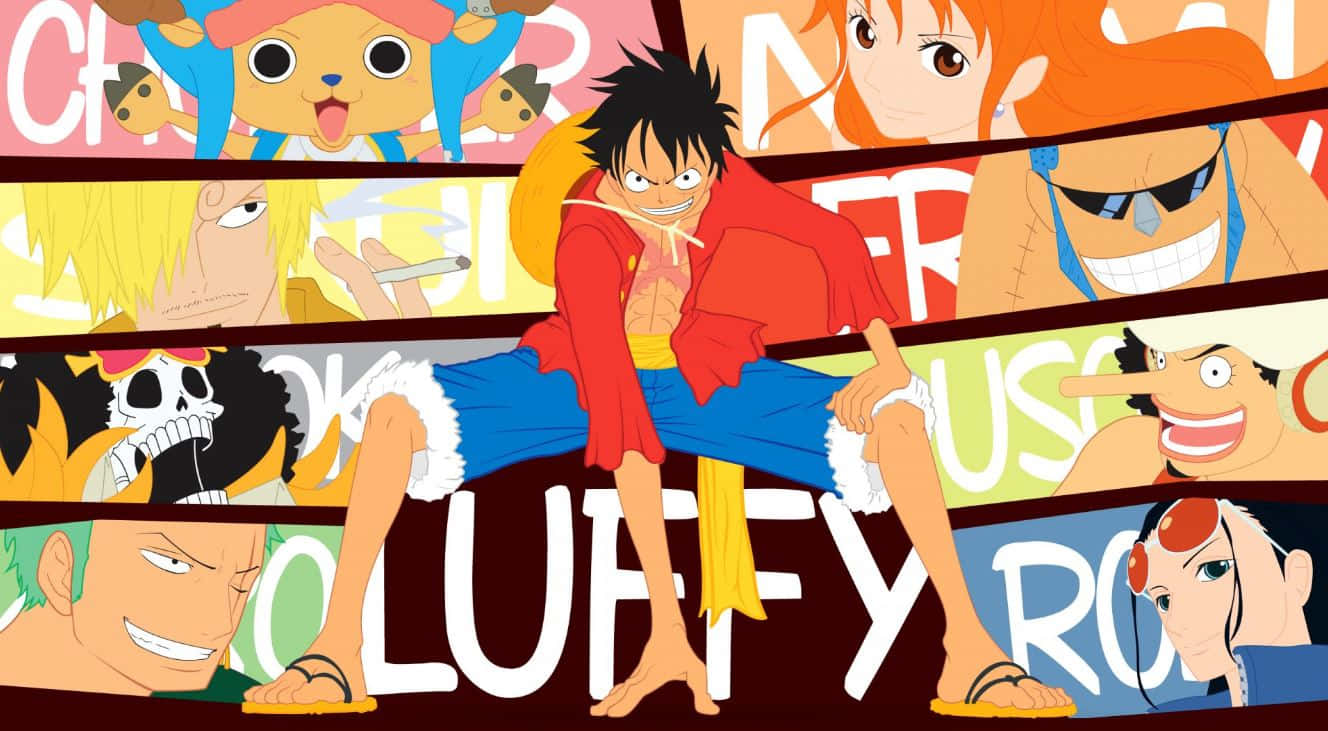 Luffy op soek na avontuur Muurpapier