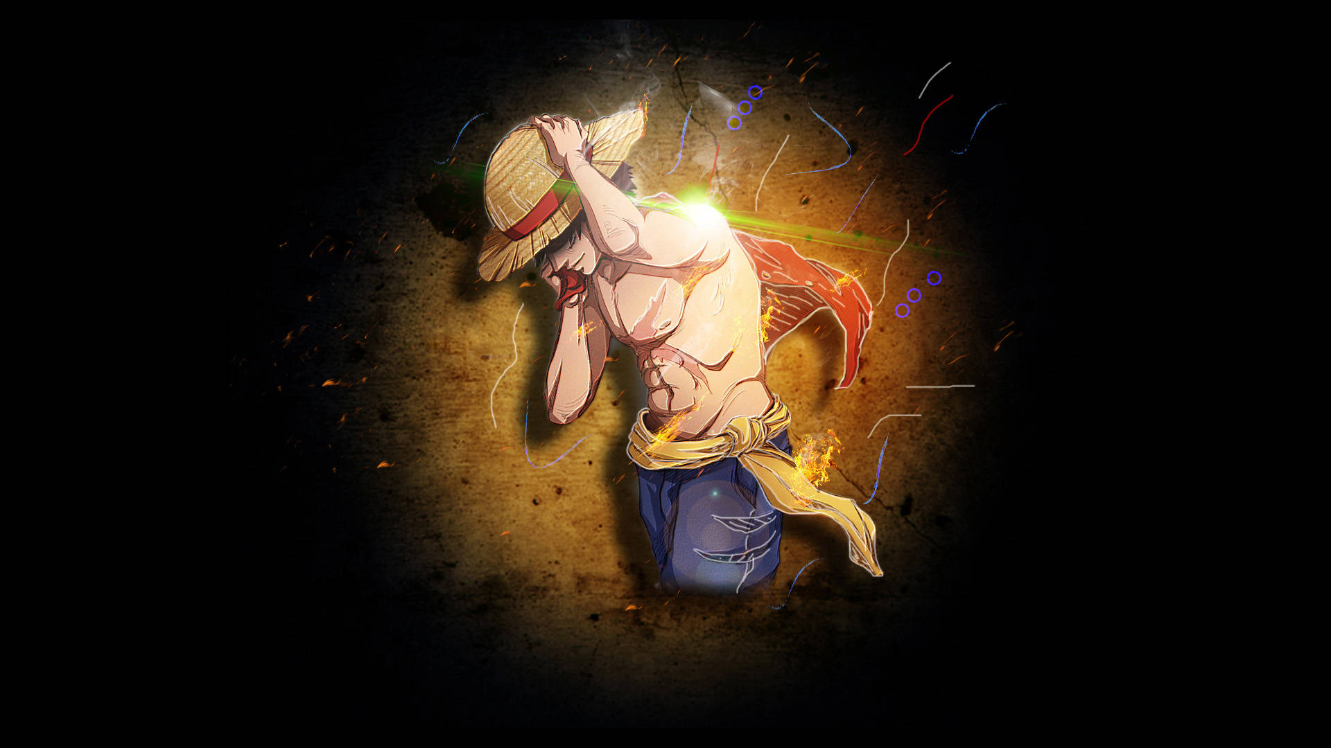 Luffy Van One Piece Anime Muurpapier