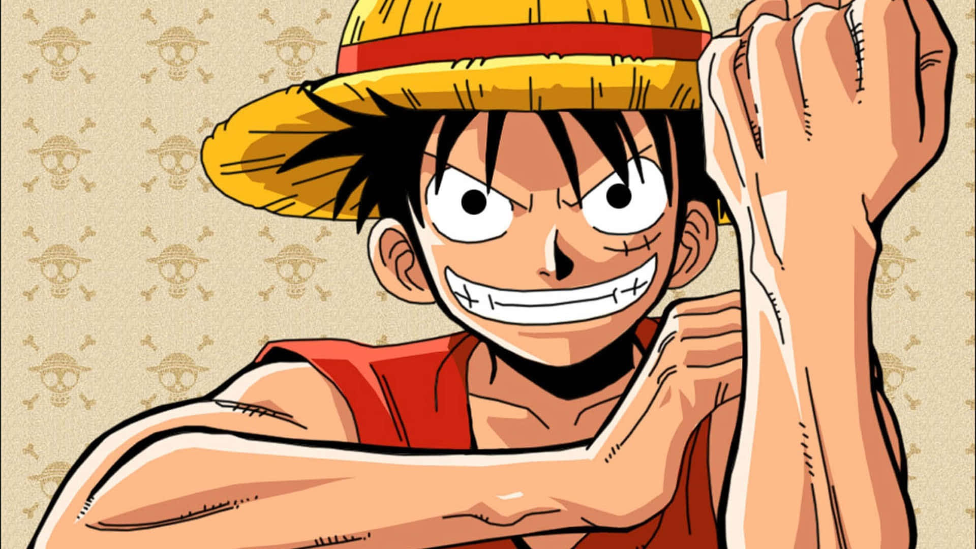 Luffy Word Koning van die Pirates Muurpapier