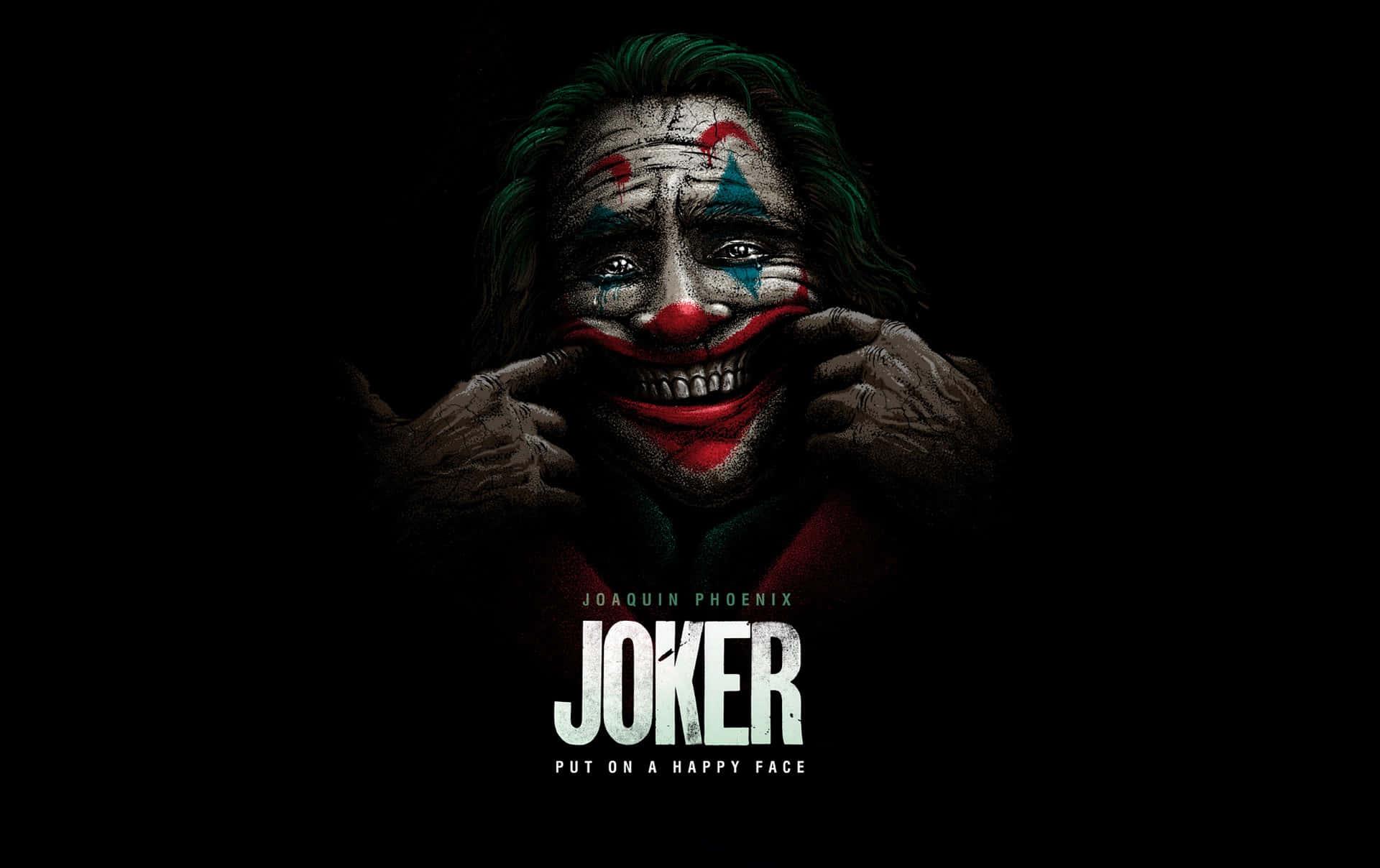 Maak gereed om chaos te veroorsaak met jou eie Joker-masker! Muurpapier