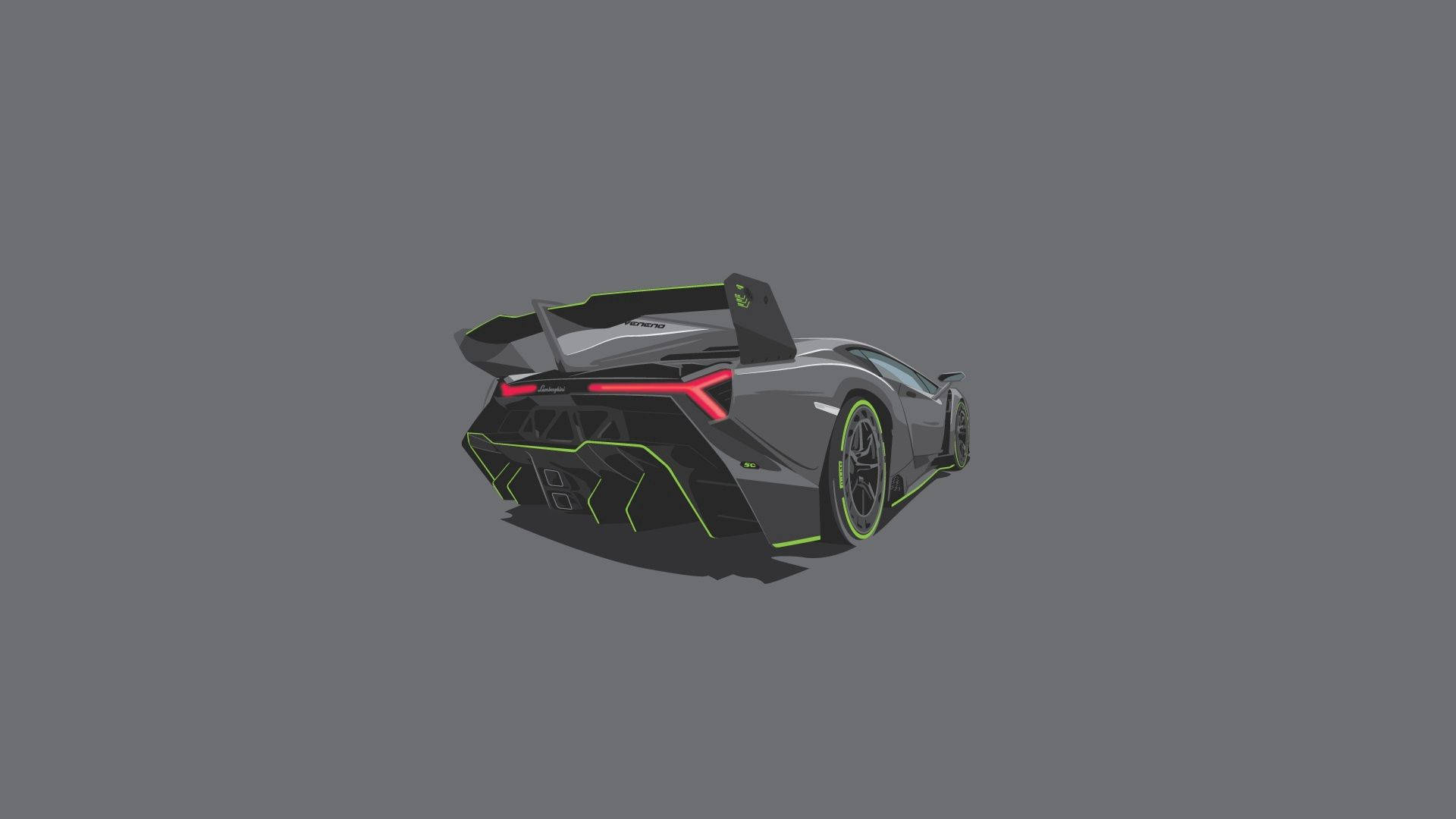 Swart Lamborghini Veneno agter digitale kuns agtergrond.