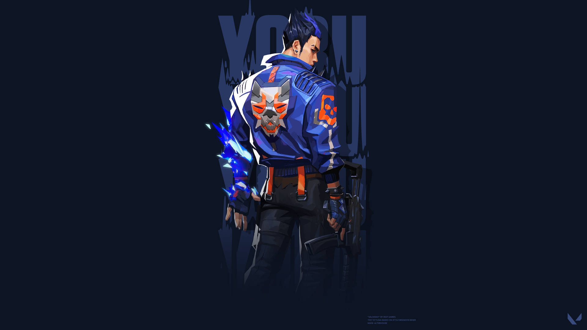 Valorant blou Yoru agtergrond