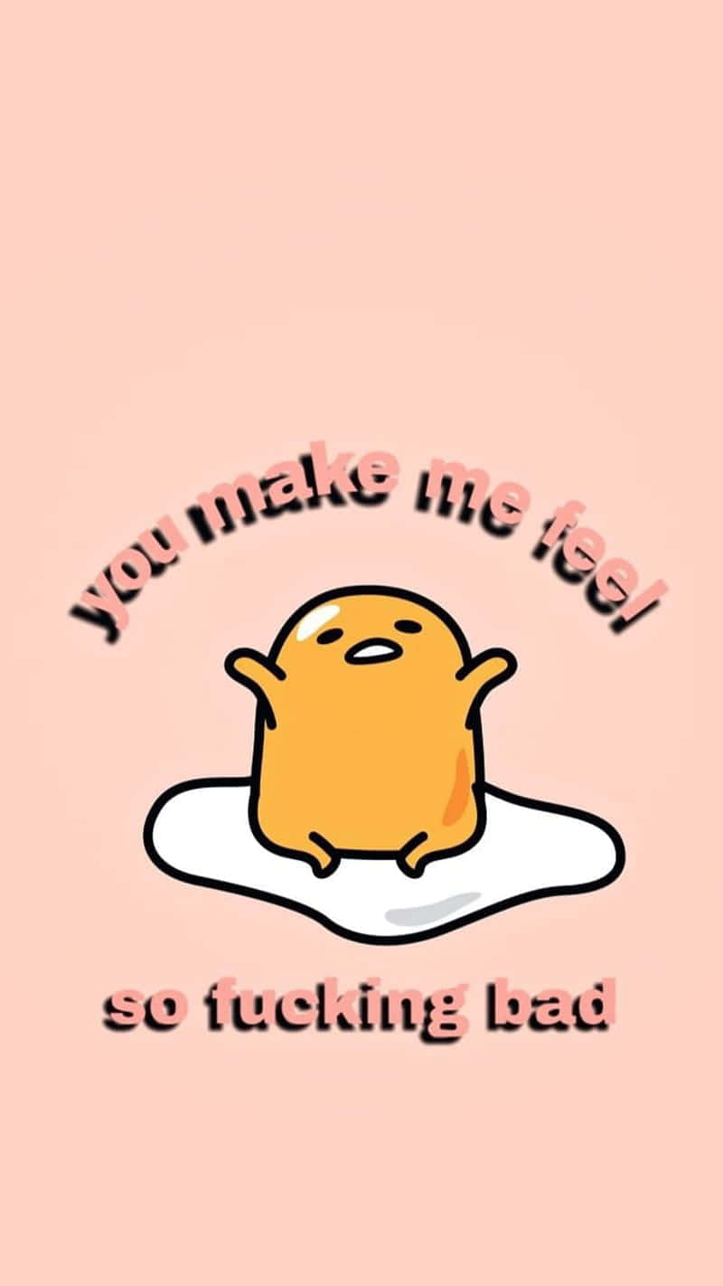 Maak gereed vir 'n lui dag met die Gudetama-foon Muurpapier