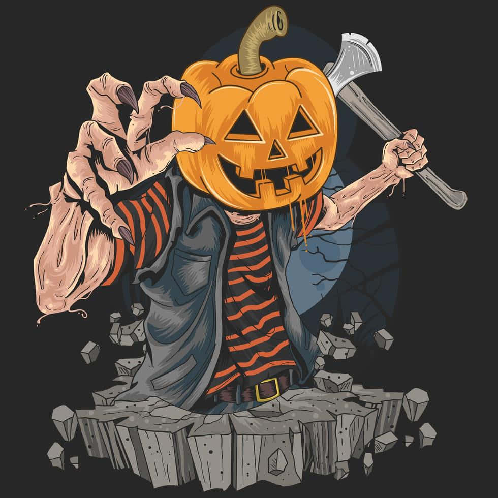 Maak gereed vir 'n heerlik prettige, spotprent-styl Halloween-plesier! Muurpapier