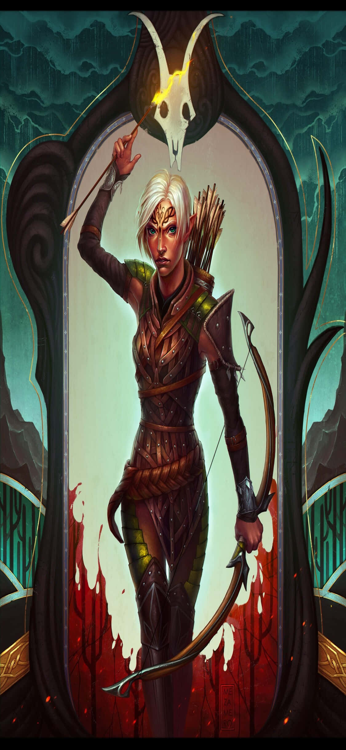 Maak gereed vir 'n epiese avontuur met iPhone Xs en Dragon Age Inquisition Muurpapier