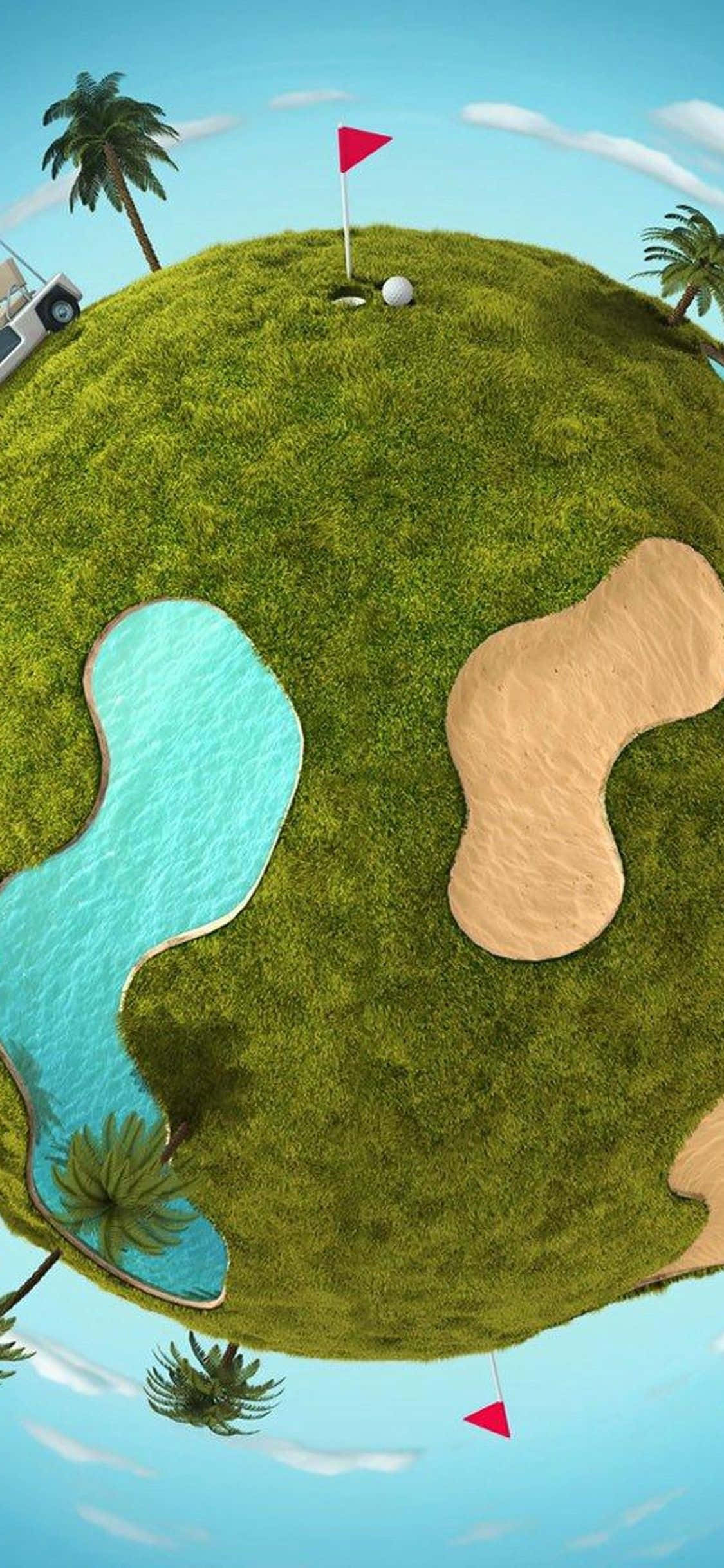 Maak Gereed vir 'n Opwindende Ronde van Wonderlike Gholf Muurpapier