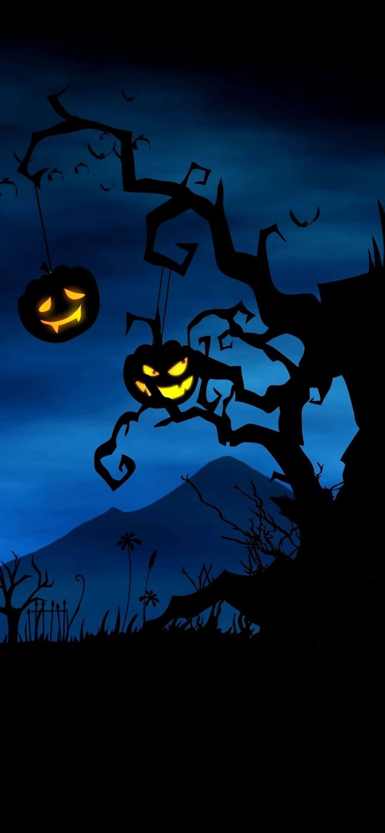 Maak gereed vir 'n spooktastiese Oktober met hierdie Halloween-tema iPhone-agtergrond Muurpapier