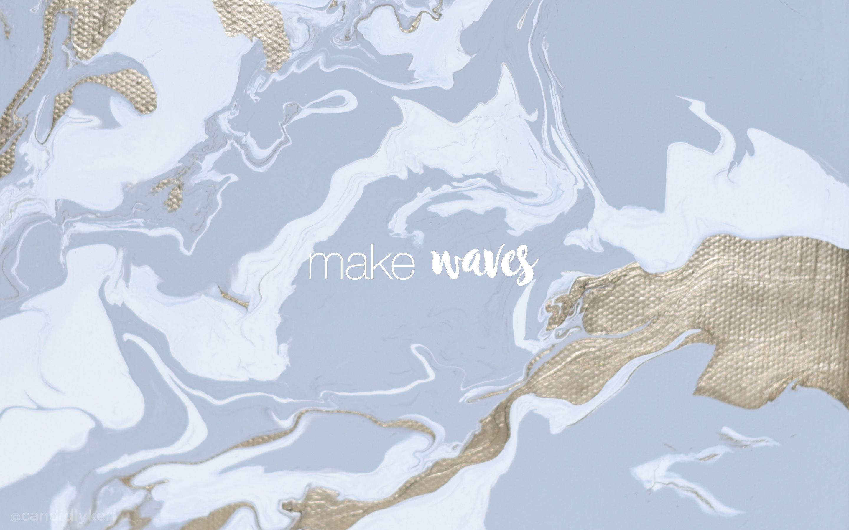 Maak Golwe Estetiese Mac Muurpapier