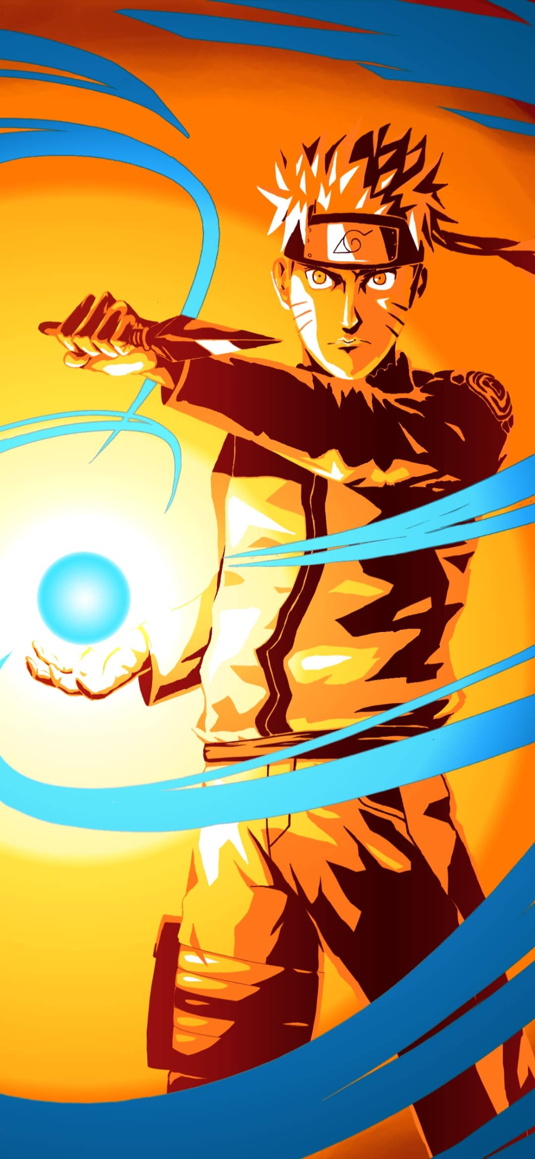 Maak jou dag helder met Geel Naruto Muurpapier