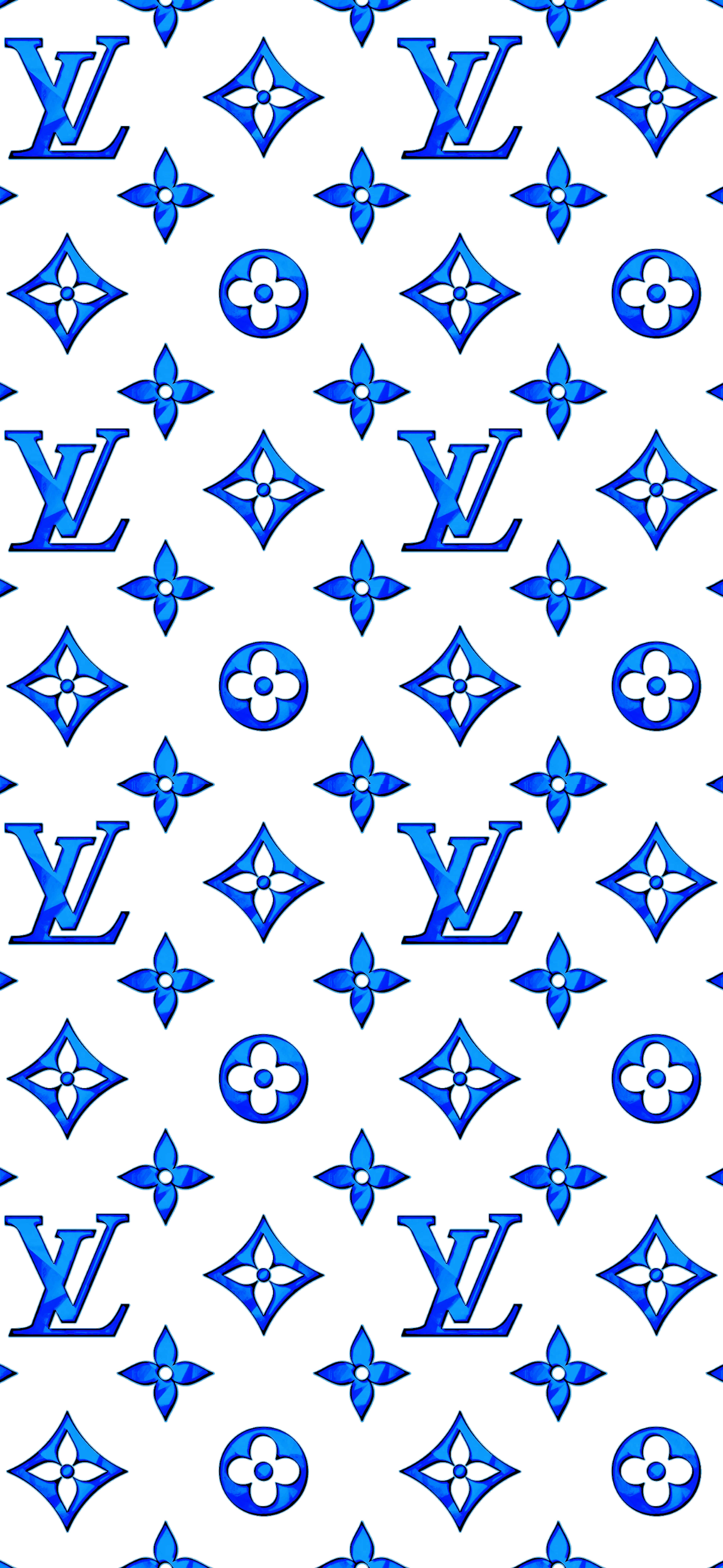 Maak 'n stylvolle en luukse stelling in Louis Vuitton Blou Muurpapier