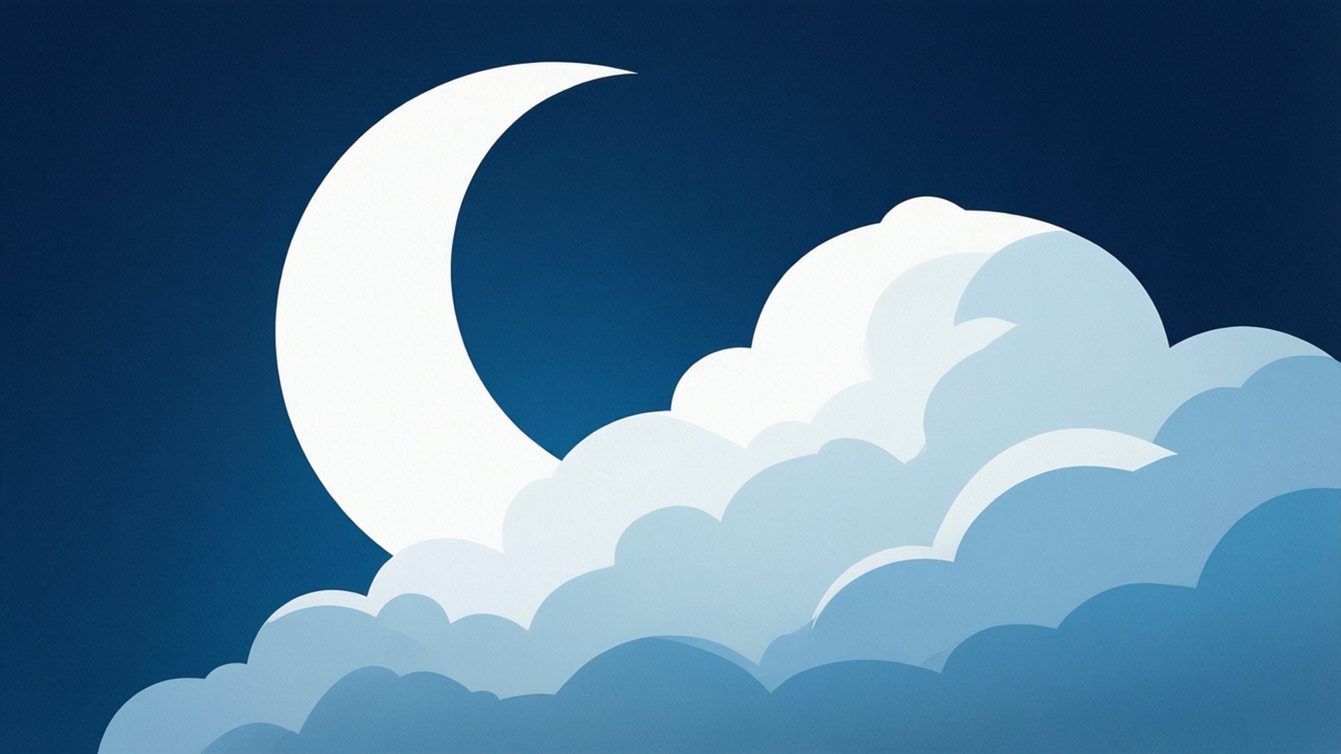 Maan en Wolk Muurpapier