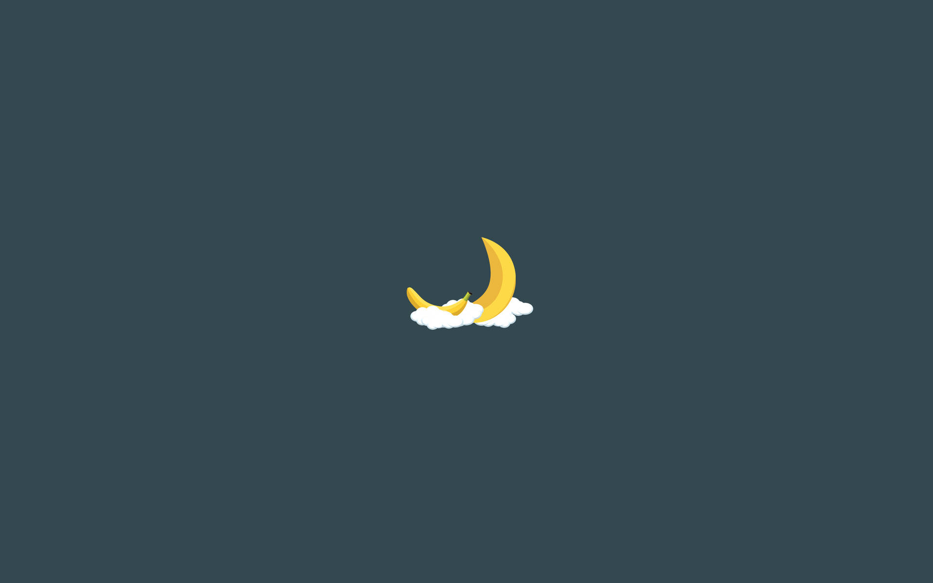 Maan en wolke minimalistiese muurpapier
