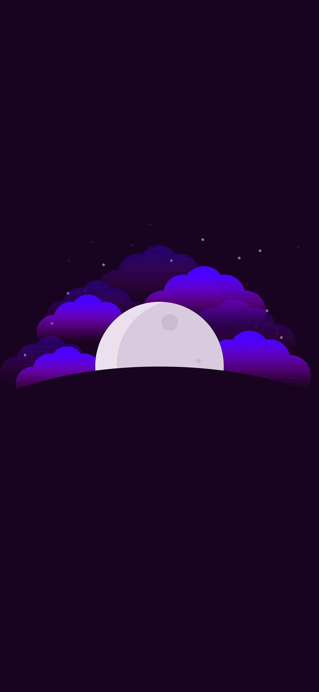 Maan Pers Wolke Minimalisties Android Muurpapier