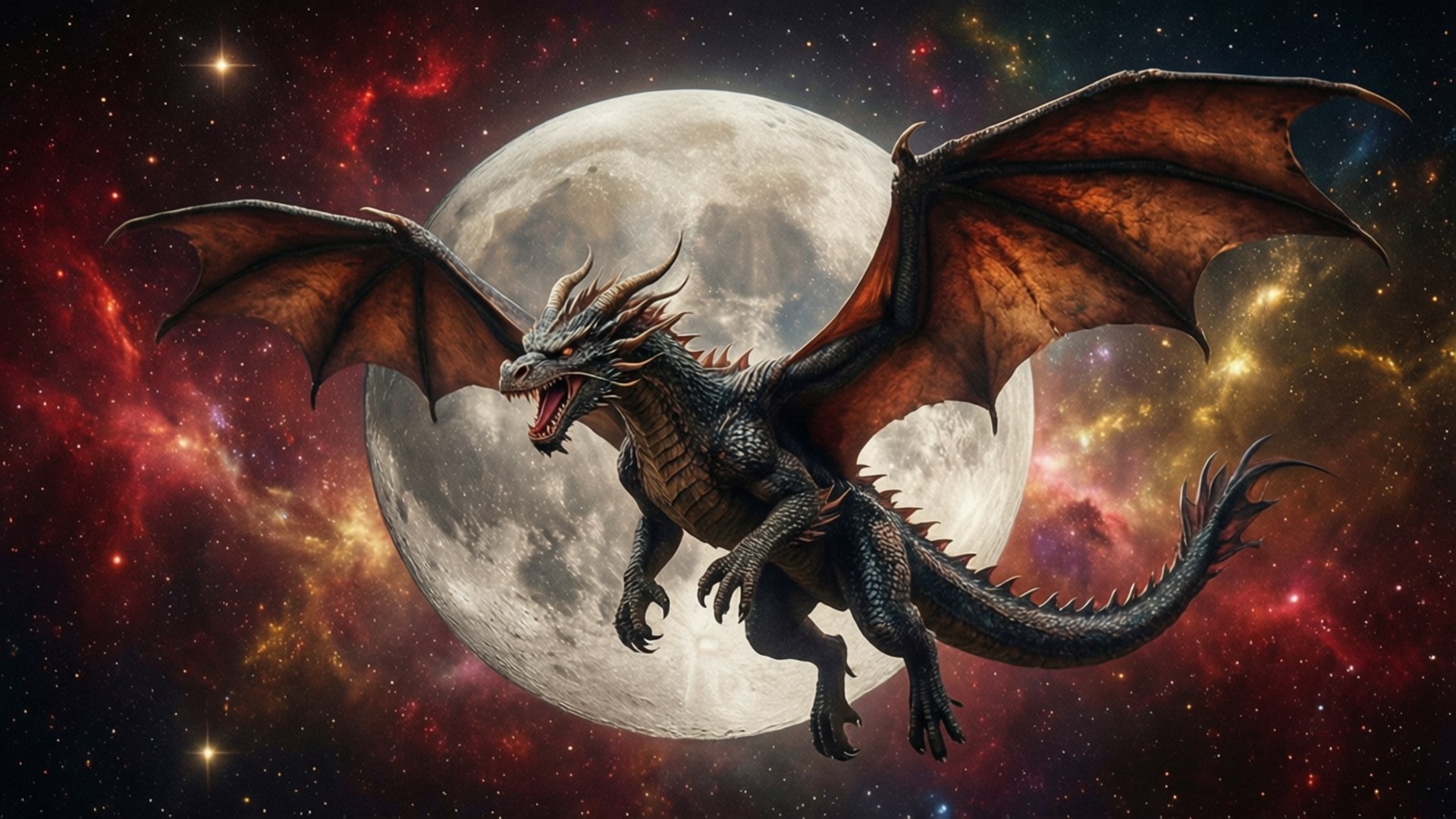 Maansverduistering van die Draak Muurpapier