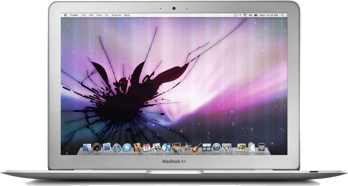 Mac Book Air Gebarste Skerm Agtergrond Muurpapier
