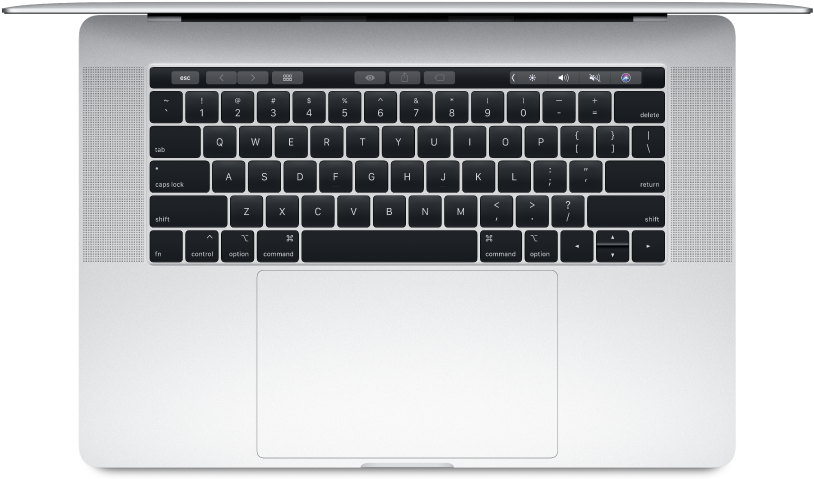 Mac Book Pro Bo-aansig Sleutelbord en Raakvlak Muurpapier