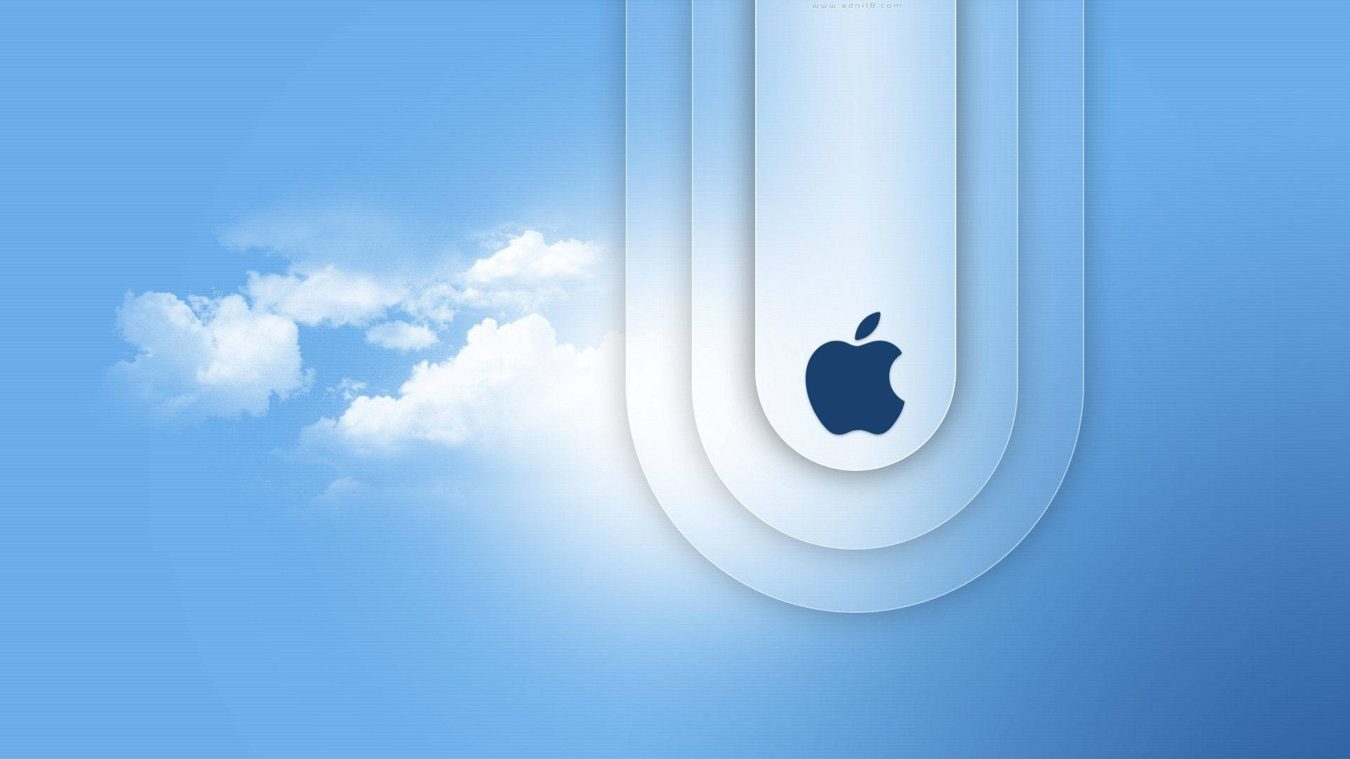 MacBook Air Logo in Wolke Muurpapier
