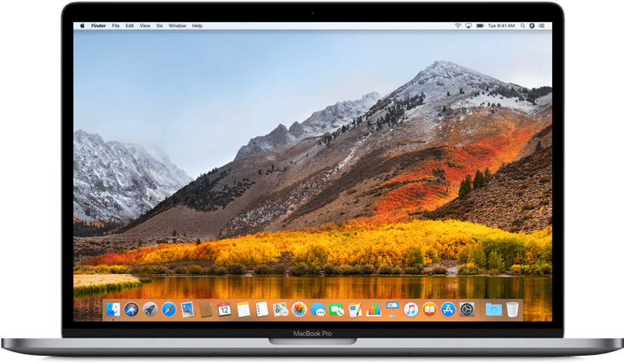 MacBook Pro met Berg-agtergrond Muurpapier