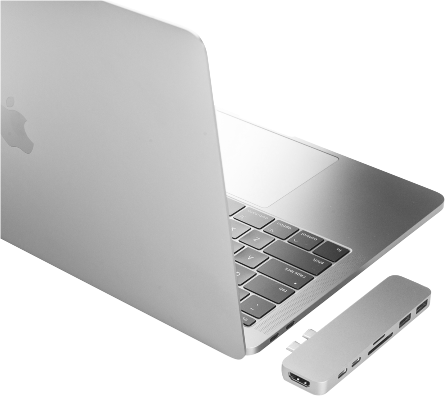 MacBook Pro met USB-C Hub Muurpapier
