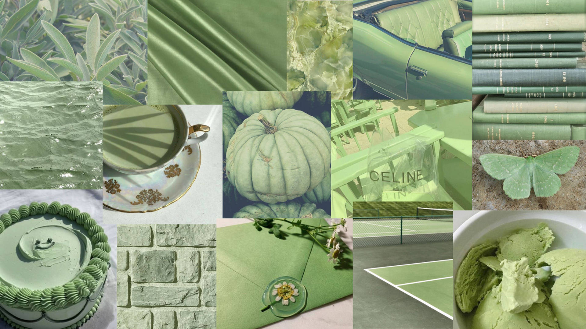 Macha Salie Groen Estetika Muurpapier