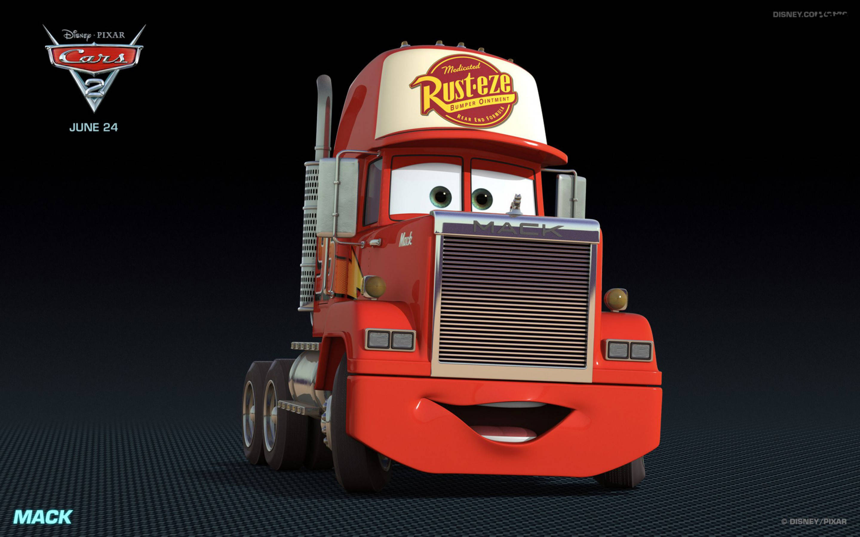 Mack van Disney Pixar se Cars 2 Muurpapier