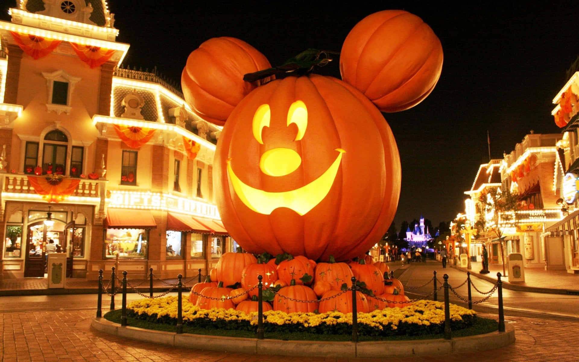 Magiese Disney Halloween Nag Muurpapier